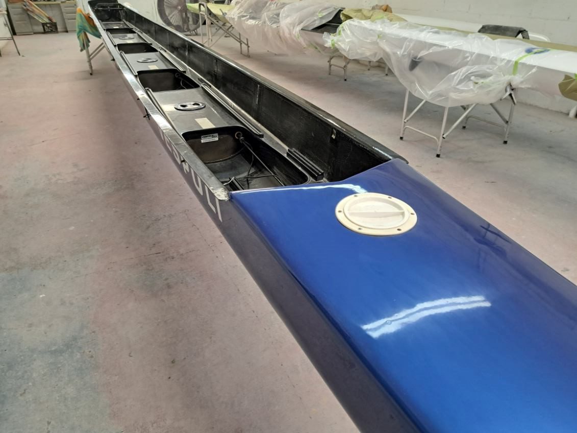 Empty conveyor belt system in an industrial setting.